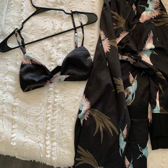 Bralette Top w/ Matching Duster Coverup - Picture 4 of 5